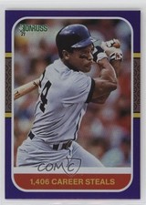 2021 Panini Donruss Retro 1987 Variation Holo Purple Rickey Henderson HOF 07ke