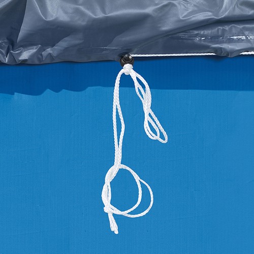 Funsicle 12 Ft Round Pool Cover w/ String Lock, Accessory Only, Gray (Open Box) - 第 5/5 張圖片