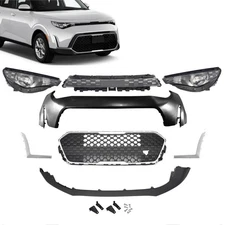 Front Bumper Cover Kit/Grille/Molding Trim/Headlight For 2023 2024 2025 Kia Soul