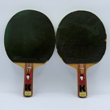 STIGA Kjell Johansson Set Of 2 1970s Conical Table Tennis Paddle Ping Pong WOOD