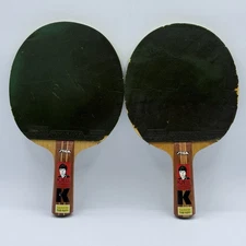 STIGA Kjell Johansson Set Of 2 1970s Conical Table Tennis Paddle Ping Pong WOOD