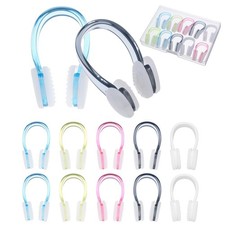 10PCS Nose Clip Bright Colors Swim Nose Plug Waterproof Swimming Noseclip Sil...