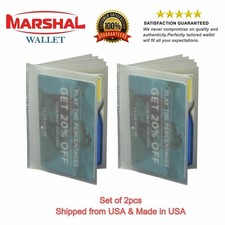 2 Plastic Wallet Insert Replacement Picture Card Holder Trifold 6Pg MADE IN USA
