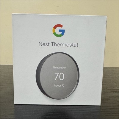 Google Nest Thermostat Smart Programmable Wi-Fi Thermostat Charcoal Brand New