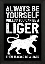 Liger Funny Gift Framed Wall Art Poster Canvas Print Picture