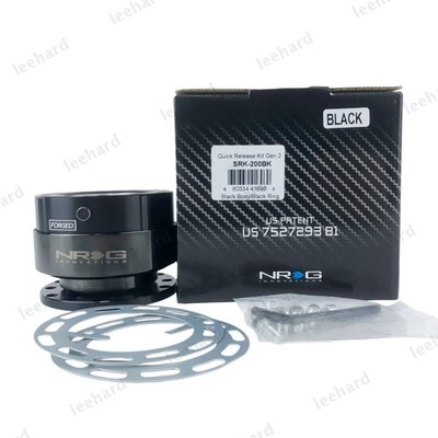 NEW  NRG Gen 2.0 Steering Wheel Quick Release Black SRK-200BK
