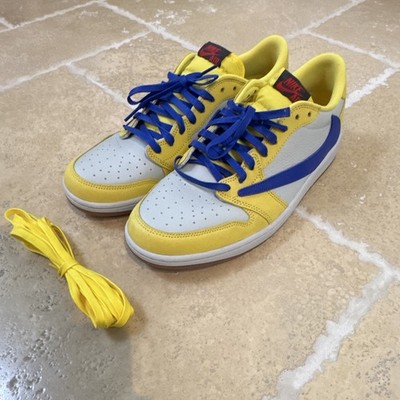 Nike Travis Scott x Air Jordan 1 Low OG SP Canary Yellow Blue DZ4137-700