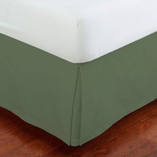 Full Size Luxury Tailored Bed Skirt 14" Drop Pleated Styling Dust Ruffled Sol...