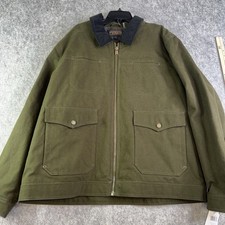 Pendleton Carson City Ranch Canvas Jacket Mens XXL Dark Olive Western Chore Coat
