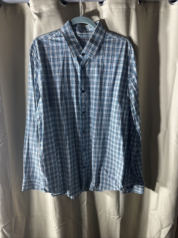 Express Xl 17-17.5 Fitted Dress Shirt