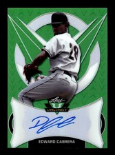 2020 Leaf Valiant #BA-EC1 Edward Cabrera Flashback 2019 Base Auto Green #/75