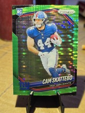 2025 Panini Prizm - Rookies Cam Skattebo #363 Neon Green Pulsar Prizm (RC)