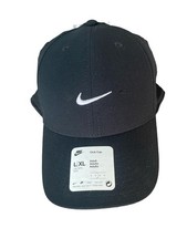 Nike Club Cap Hat Black w/ White Swoosh FV5563-010 Size L/XL Unisex