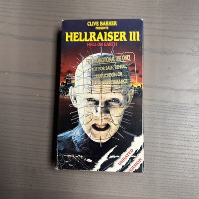 Hellraiser III: Hell On Earth - VHS - Rare PROMO Unrated Version Horror Tested