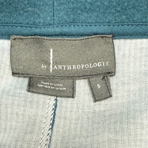 Anthropologie Teal Mock Neck Tunic Sweater Long Sleeve Side Slit Women's Small - Picture 2 of 7