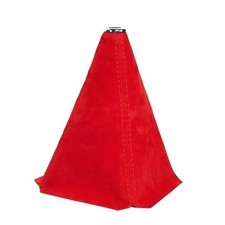 Car Shift Boot Cover, Durable Suede Leather Shift Knob Boot Dust Cover for Red