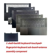 New For Dell XPS15 9500 9510 Precision 5550 5560 Palmrest US Backlit Keyboard