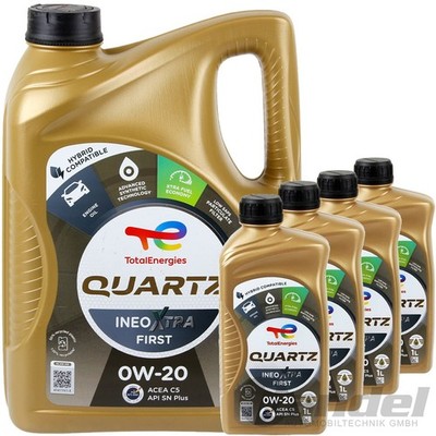 1x5L+4x1L TOTAL QUARZT INEO XTRA FIRST 0W20 ÖL passend für PSA B71 2010 ACEA C5