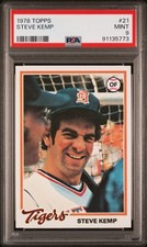 1978 TOPPS #21 STEVE KEMP PSA 9