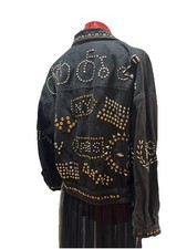VTG Paris DKNY Denim Jean Jacket Size S 100 Cotton Y2K