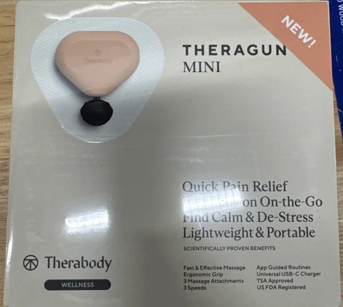 Therabody Theragun Mini 2nd Generation Bluetooth 3 Speeds Desert Rose NEW Sealed