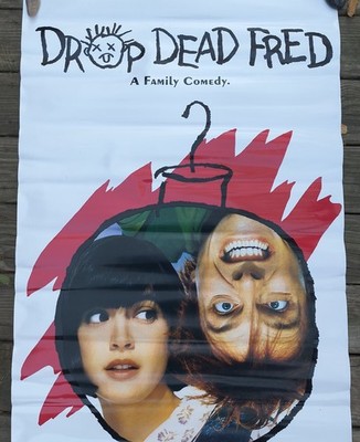 Drop Dead Fred 27x59 Video Store Promo Banner  1991 Phoebe Cates Rik...