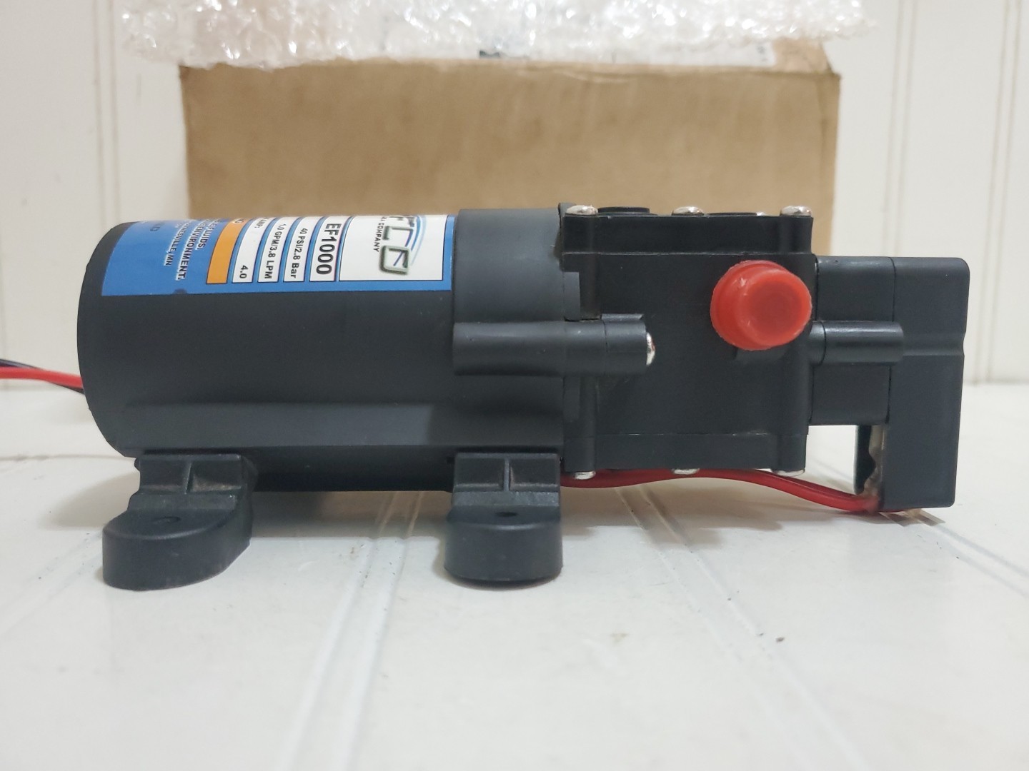 New EVERFLO 1.0 GPM, 12V, Max 40 PSI Diaphragm Pump EF1000, EF1000-BOX EF1000BOX