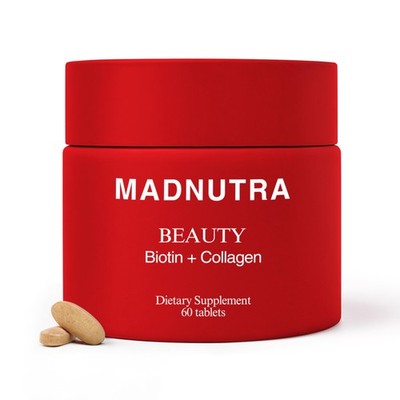 Hair Skin Nails Vitamins - Biotin + Collagen Supplement, Vitamin C&E Complex ...