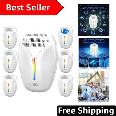 Smart Ultrasonic Indoor Repeller: 3 Modes for Effective Pest Control, 6 Pack