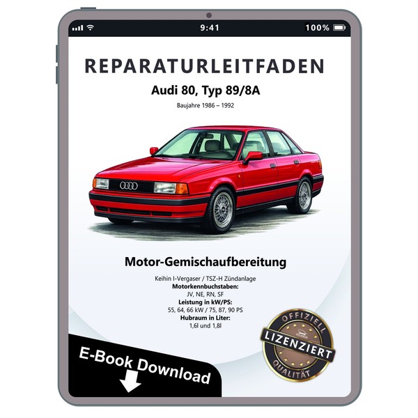 Audi 80 90 (87-92) Keihin I-Vergaser TSZ-H ZüNdanlage Reparaturhandbuch Download-image