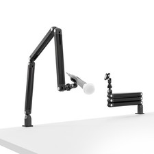 Adjustable Mic Arm 30 Inch Rotatable Desktop Stand 3/8 5/8 Thread Max 3 lbs