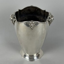 Vaso Argento 800 Massiccio Cesellato 716 g Trionfo Frutti Liberty Vintage 1960