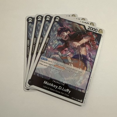 Monkey.D.Luffy OP16-095 The Time of Battle Foil Englisch One Piece NM x4 Playset 