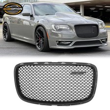 Front Bumper Grill Fits 15-23 Chrysler 300 4dr Srt Style Upper Mesh Grille Abs