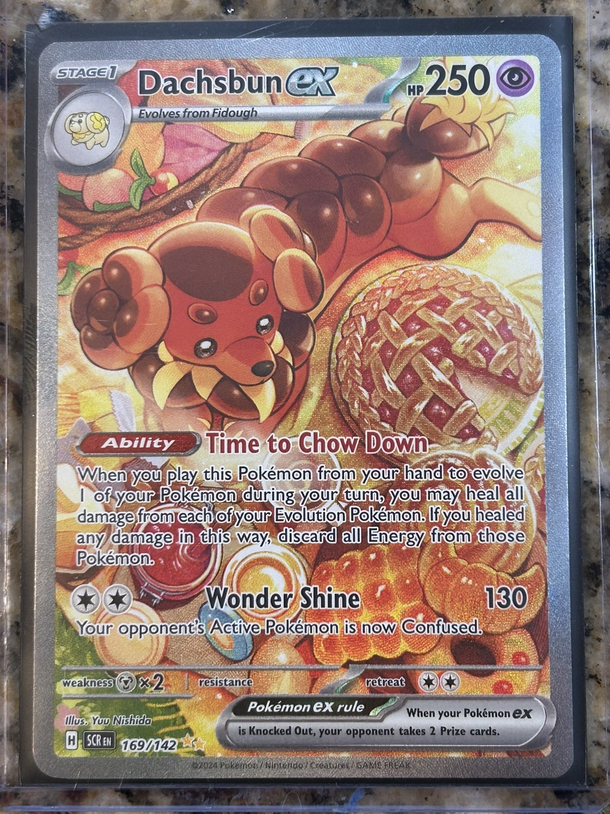 Pokemon TCG Dachsbun EX 169/142 Special Illustration Rare Holo Stellar Crown NM