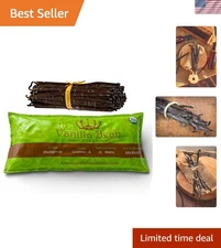 Soft & Pliable 25 Organic Madagascar Vanilla Beans - Ideal for Extract & Baking