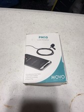 Movo PM10 Omnidirectional Lavalier Microphone for Smartphones TRRS, Black 