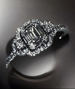 White Gold Baguette Cut Diamond Ring