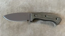 Busse Combat Custom Shop BAe Sandpaper Finish INFI Steel Micarta Handles