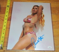 Charlotte Flair Wrestling Autographed 11 x 14 Metallic Photo Signed COA JSA WWE