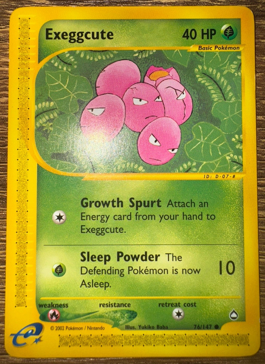 Exeggcute - Aquapolis 76/147 2002 - E Reader - Pokémon TCG - WOTC - NM