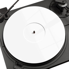 White Acrylic Turntable Mat - Platter Slipmat for 12" Vinyl Vintage Record Playe