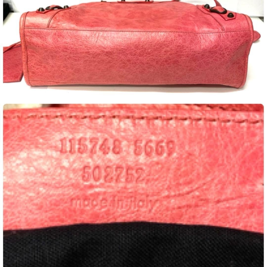 Balenciaga The City Bag 115748 Pink Leather 2Way Handbag thumbnail 8