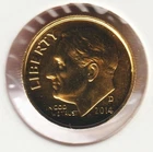 24k Gold Plate Rare Old US 2014 Liberty Roosevelt Dime Collector Collection Coin