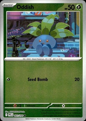 POKEMON ODDISH 001 PHANTASMAL FLAMES 094 COMMON REVERSE HOLO LP