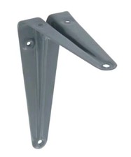 London‑pattern grey metal shelf brackets, 150 mm × 125 mm (6" x 5") Pack of 10