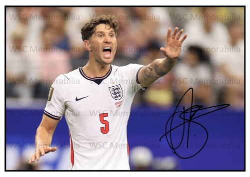 11045. John Stones Signed Pictures (A4 Prints) Manchester City Everton Barnsley