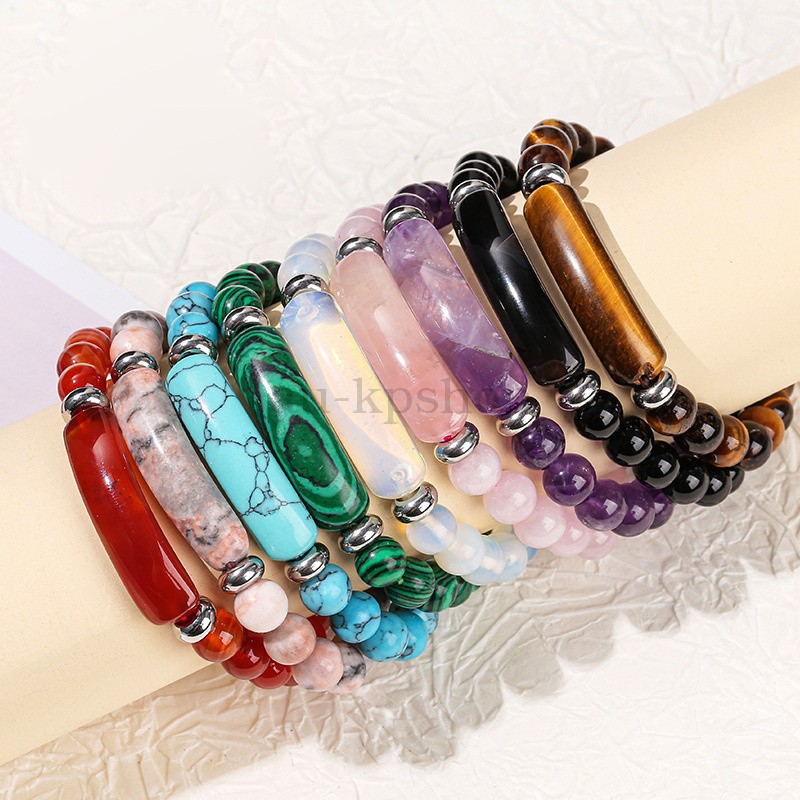 Adjustable Natural Stone Beaded Healing Bracelet Bangle for Women Men Jewellery