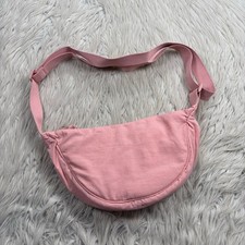 Borsa a tracolla senza marchio rosa nylon mezzaluna minimalista dopamina viaggio