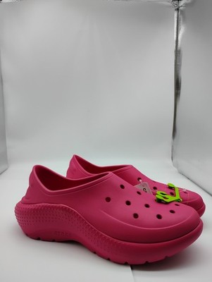 Crocs Classic Sneaker Dragon Fruit Clogs Pink Platform Women's 12 Slip On Vegan 